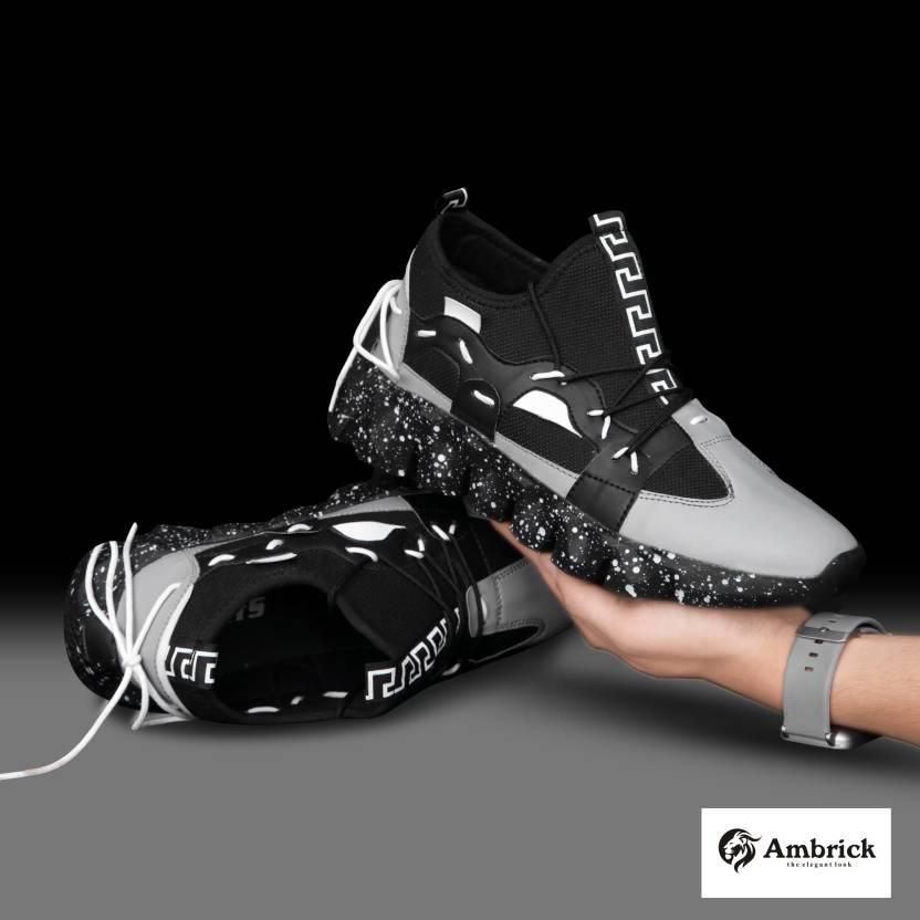 Running sneakers for men and boys Sneakers For Men (Black)