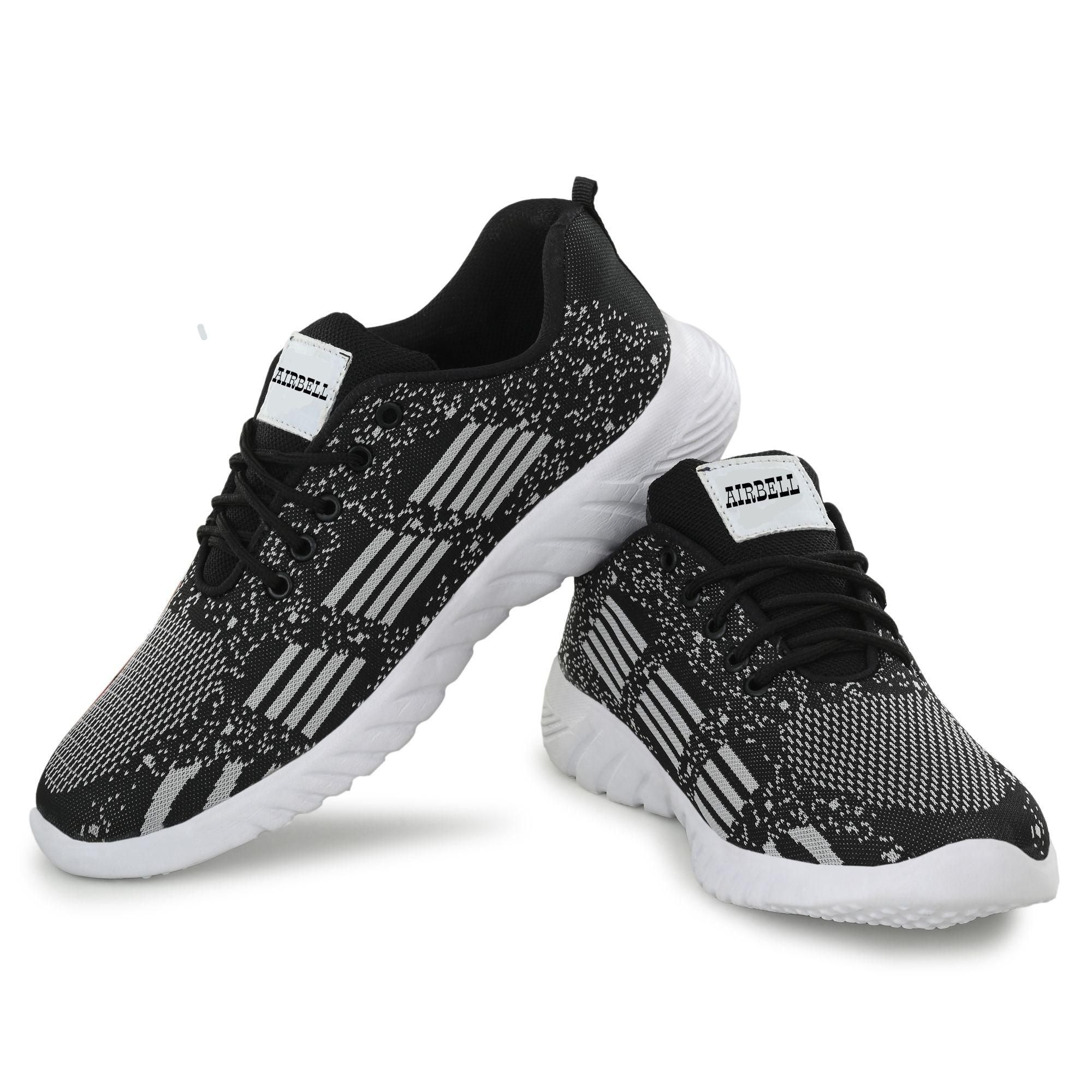 Airbell Black Mesh | Lightweight | Premium | Comfort | Summer & Winter Trendy |Casual Sneakers for Men&