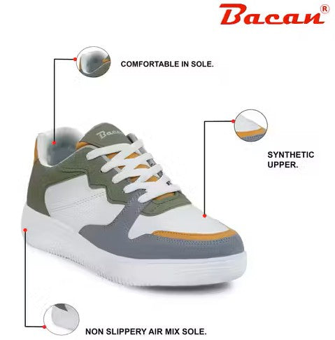 Bacan Trendy Multicolored Casual Sneakers For Men