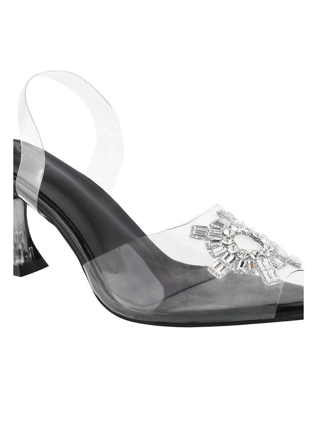 Transparent Sandal Spool/Stiletto Heel Pump Shoes For Women&