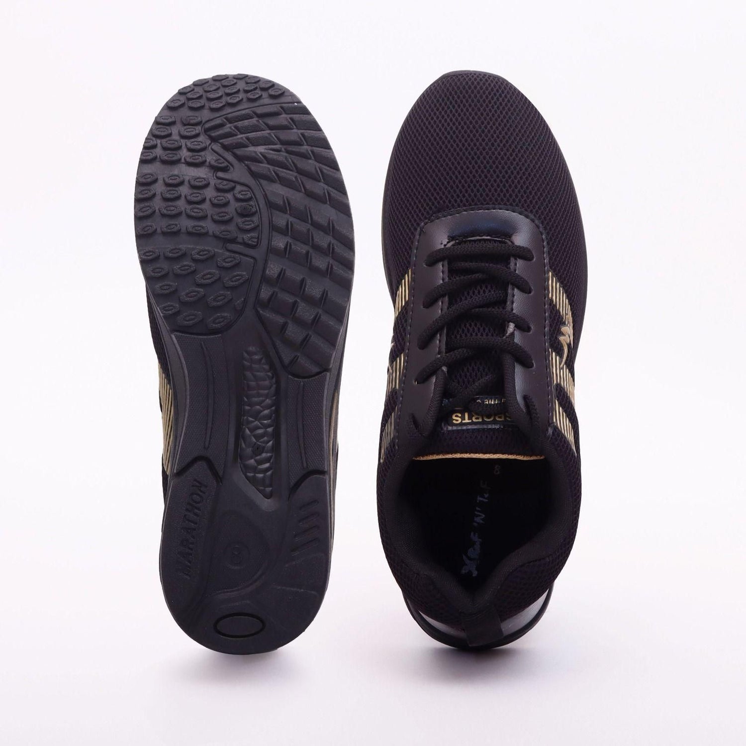 Monex New Latest Black Gold Shoes For Mens