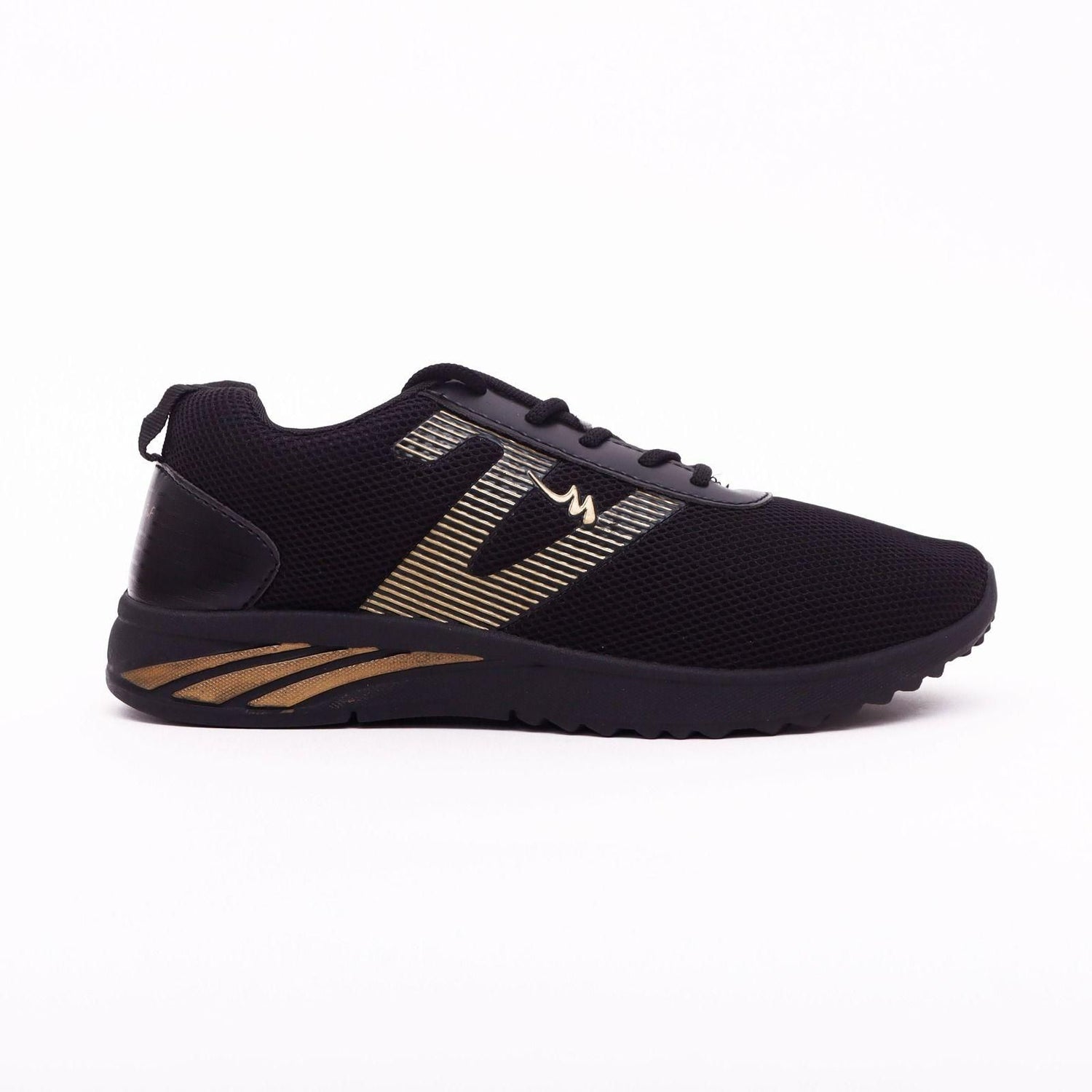 Monex New Latest Black Gold Shoes For Mens